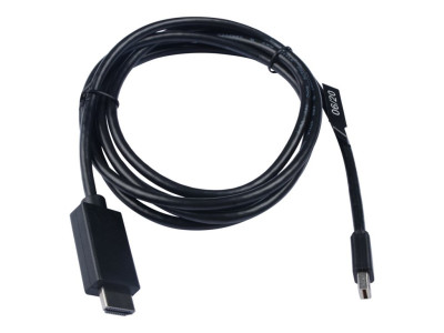 V7 : CABLE MINI DP VERS HDMI 2M MALE NOIR 100 CUIVRE