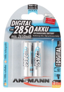 ANSMANN Batterie Digital NiMH Mignon AA 2850mAh blister de 4