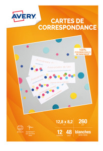 AVERY Cartes de correspondance, 128 x 82 mm