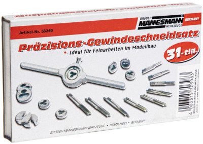 BRÜDER MANNESMANN Kit de tarauds HSS, 31 pièces