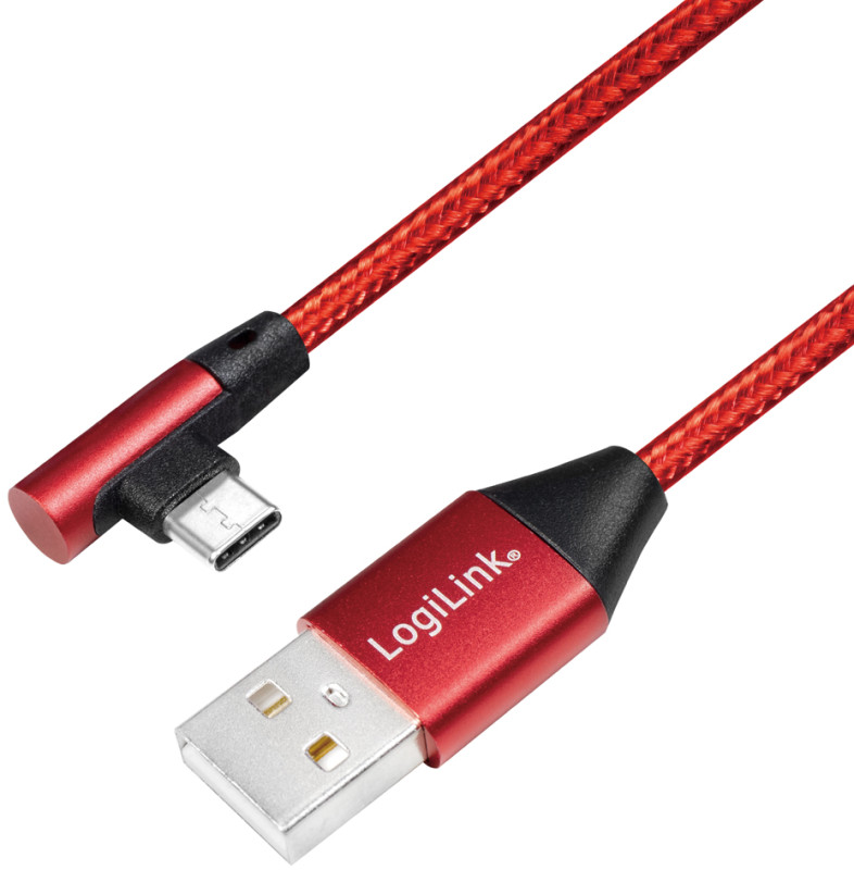 LogiLink Câble USB 2.0, USB-A - USB-C mâle, 1,0 m, noir