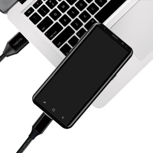 LogiLink Câble USB 2.0, USB-A - USB-C mâle, 1,0 m, noir