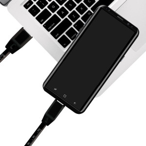 LogiLink Câble USB 2.0 avec règle, USB-A - USB-C mâle, noir