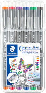 STAEDTLER Feutre à pigment, étui de 6