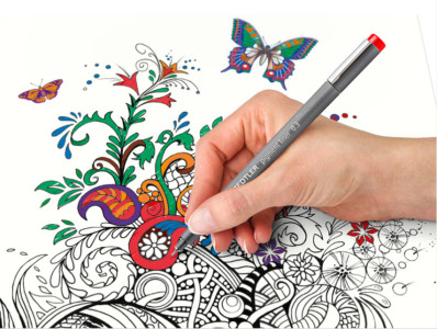 STAEDTLER Feutre à pigment, étui de 6