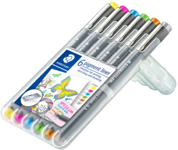 STAEDTLER Feutre à pigment, étui de 6