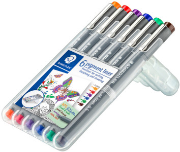 STAEDTLER Feutre à pigment, étui de 6