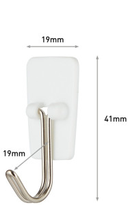 3M Command Crochet avec pointe en métal, blanc, taille: M