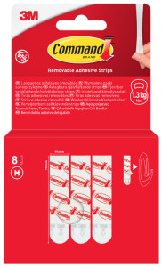 Commande 3M Strips Recharge, Taille: L, blanc