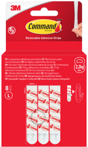 Commande 3M Strips Recharge, Taille: L, blanc