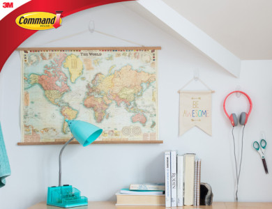 3M Command Crochet, oval, plastique, transparent, taille: M