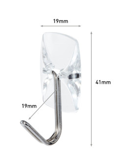 3M Command Crochet avec pointe en métal, transparent