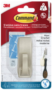 3M Command Crochet pour salle de bain métal 