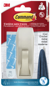 3M Command Crochet pour salle de bain métal 