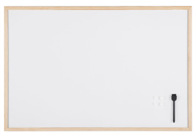 Bi-Office Tableau blanc, cadre en bois, (L)400 x (H)300 mm