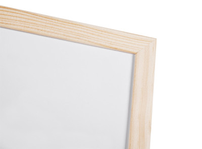 Bi-Office Tableau blanc, cadre en bois, (L)600 x (H)400 mm