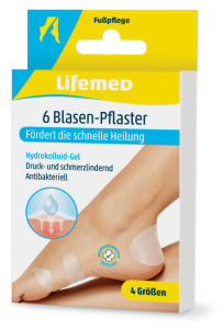 Lifemed Pansement pour ampoules, transparent, paquet de 6