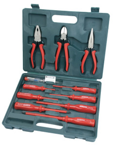 BRÜDER MANNESMANN Kit de tournevis & pinces VDE, 11 pièces