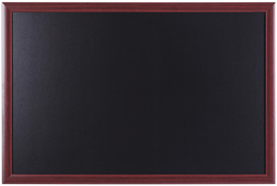Bi-Office Tableau noir, cadre optique cerisier, 900 x 600 mm