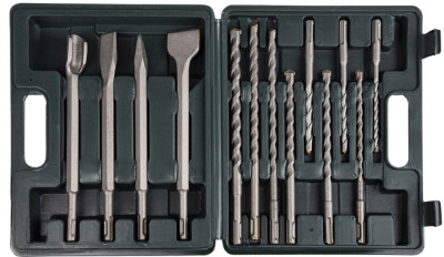 BRÜDER MANNESMANN Kit de forets & burins SDS PLUS, 13 pièces