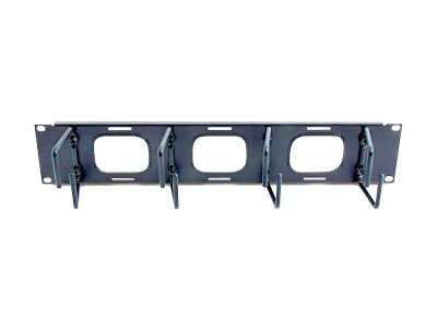 APC : 2U HORIZONTAL cable ORGANIZER W/ PASS-THRU BLACK