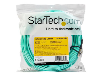 Startech : 15M OM3 FIBER OPTIC PATCH CORD - AQUA - LC/LC - 50/125 - 10GB