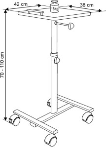 ANDERS + KERN Chariot de projection EuroLine DVP I, gris
