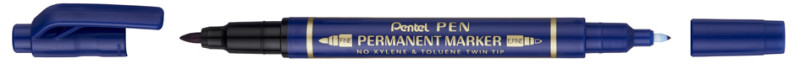 Pentel Marqueur permanent Pen, double pointe, rouge