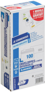 GPV Enveloppes Premier Numérique, 110 x 220 mm, à fenêtre