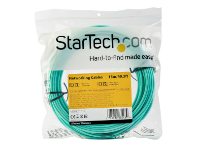 Startech : 15M OM4 FIBER OPTIC PATCH CORD AQUA - LC/LC - 50/125 - 40/100GB