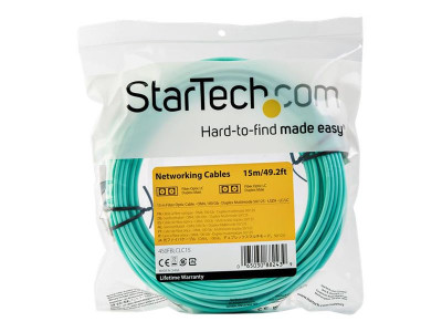 Startech : 15M OM4 FIBER OPTIC PATCH CORD AQUA - LC/LC - 50/125 - 40/100GB