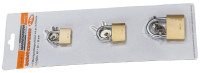 BROTHERS MANNESMANN cadenas Set, 3 pièces, sangle courte BROTHERS MANNESMANN cadenas Set, 3 pièces, sangle courte