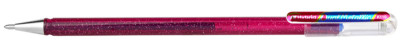 Pentel Stylo roller gel Hybrid Dual Metallic Glitter, rouge