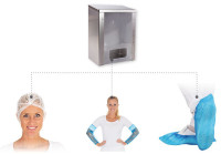 Franz Mensch distributeur en acier inoxydable avec fenêtre plexi, argent