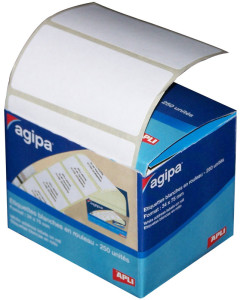 agipa Etiquettes d'expédition, 75 x 34 mm, en rouleau, blanc