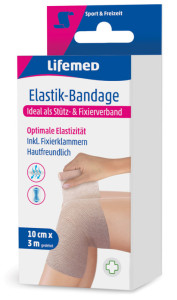 Lifemed Bandage élastique, couleur chair, 100 mm x 3,0 m