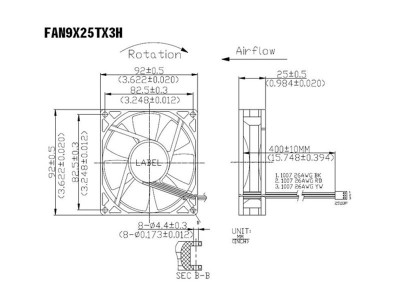 Startech : 9.25CM DUAL BALL BEARING CASEFA avec 3 PIN CONNECTOR