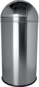 bin métallique helit « le dôme », 30 litres, gris moyen
