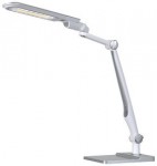 Hansa Lampe de bureau LED Multiflex, pince et socle, argent Hansa Lampe de bureau LED Multiflex, pince et socle, argent