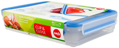 emsa Boîte à charcuterie CLIP & CLOSE, 3x 1,0 L, transparent