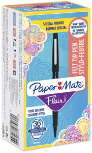 Paper:Mate Stylo feutre Flair Original, noir