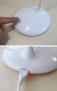UNiLUX Lampe de bureau LED sans fil NELLY, variateur, blanc