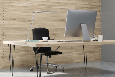 UNiLUX Lampe de bureau LED POPY, variateur, socle en verre