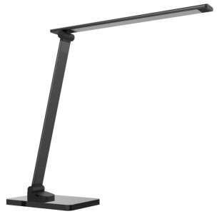 UNiLUX Lampe de bureau LED POPY, variateur, socle en verre