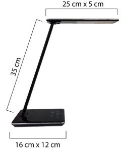 UNiLUX Lampe de bureau LED LINKA, variateur, noir