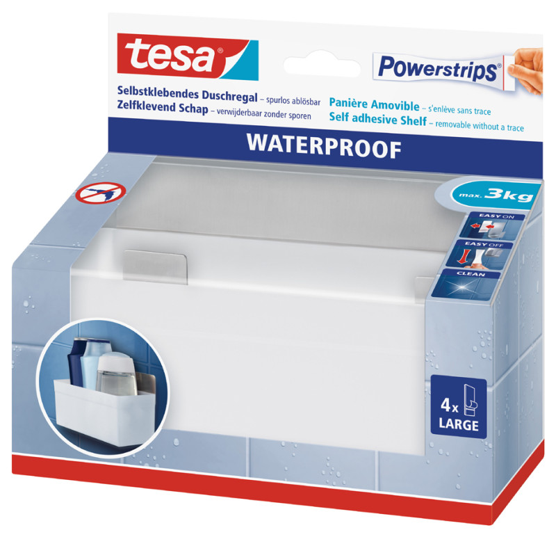 tesa Powerstrips Corbeille de rangement WATERPROOF Zoom