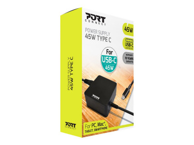 Port Technology : TYPE C UNIVERSAL POWER ADAP pour MACBOOKS 45 W TYPE C