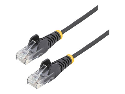 Startech : 0.5M SLIM CAT6 cable - BLACK SNAGLESS - 28 AWG COPPER WIRE