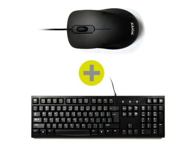 Port Technology : pack KEYBOARD MOUSE WIRED 2 1 KEYBOARD