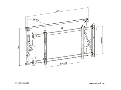 NewStar : FLAT SCREEN WALL MOUNT pour VIDEO WALLS (POP-OUT/STRETCH)